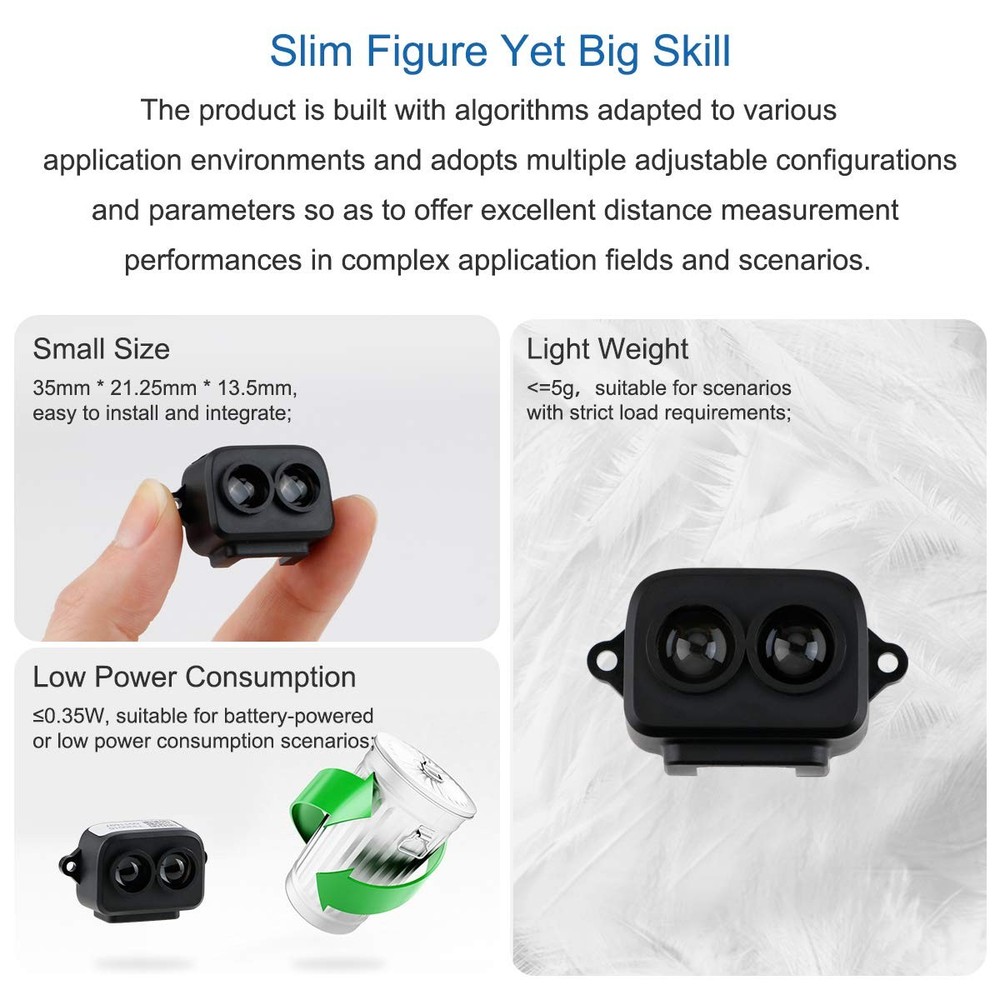 MakerFocus Lidar Range Finder Sensor Module TF-Luna, Single-Point Micro Ranging