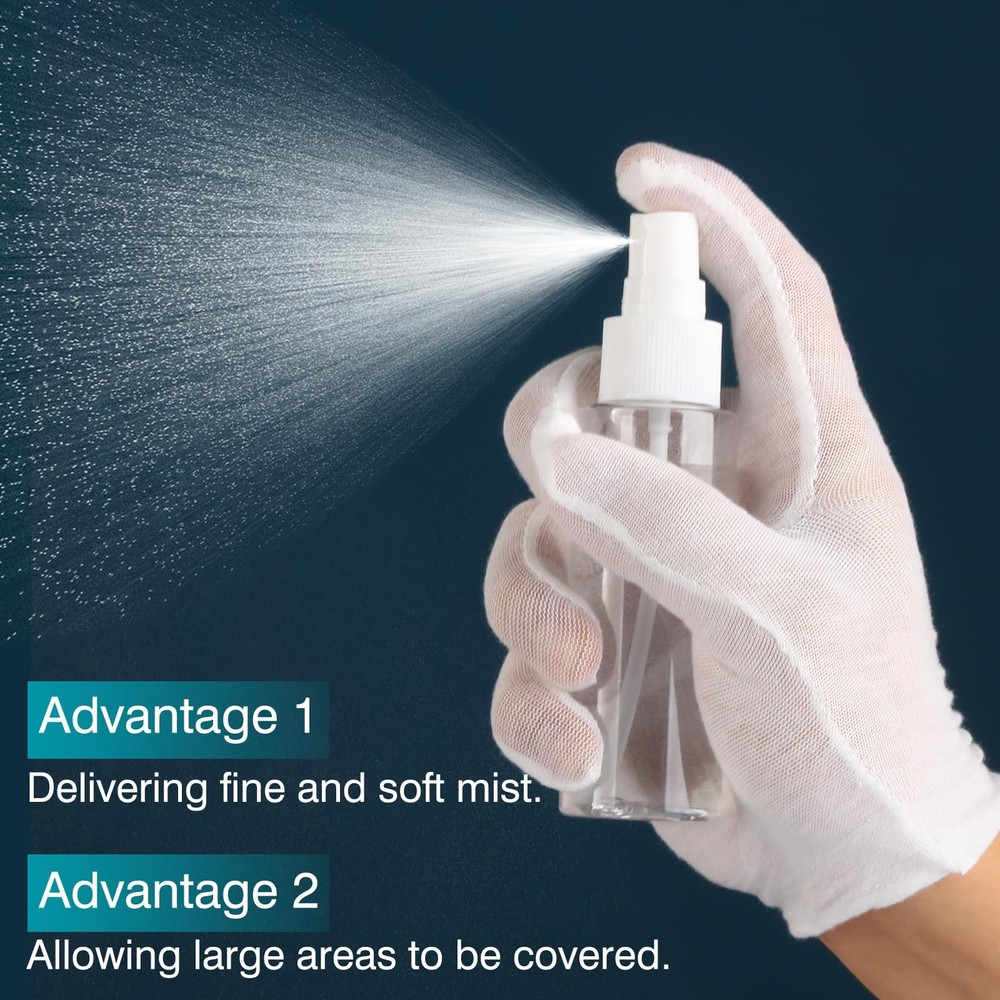 Travel Spray Bottles, 2.7oz/80ml Refillable Clear Plastic Bottle