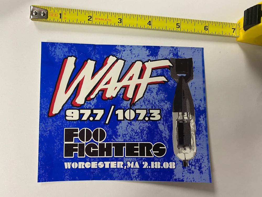 Foo Fighters WAAF sticker promo Rare
