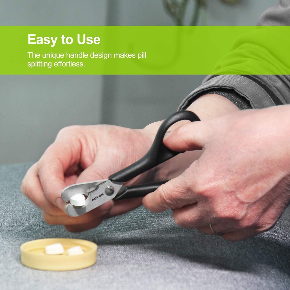 Scissors-Shaped Pill Cutter Sharp Blade Splitter for Various Tablets