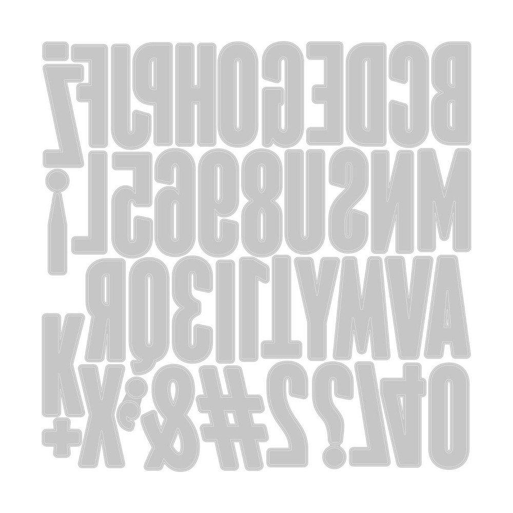 Alphanumeric Bulletin Alphabet Sizzix Thinlits Thin Metal Die Set by Tim Holtz