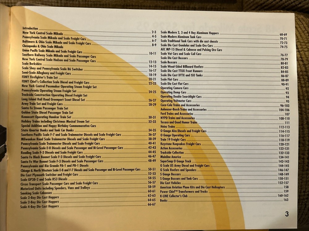 K-Line Model Train Railroad Catalog 2003 First Edition