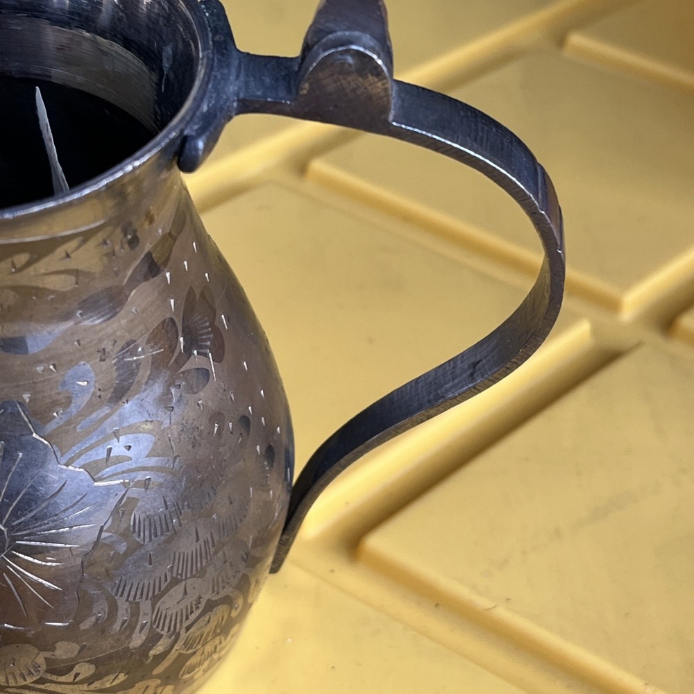 Middle Eastern Dallah Coffee Pot W/ Arabic Script Paper “ Original One”