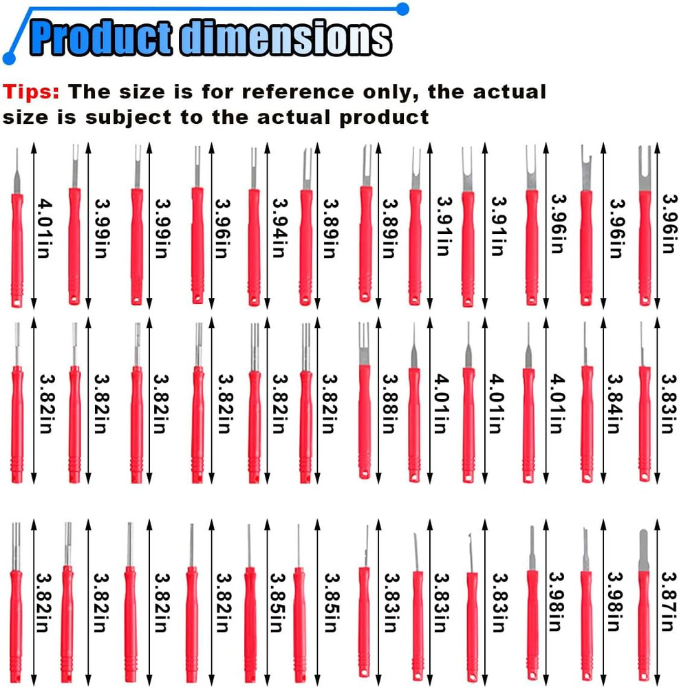 36PCS Terminal Removal Tool Kit, Wire Connector Pin Extraction Tool, Electrical