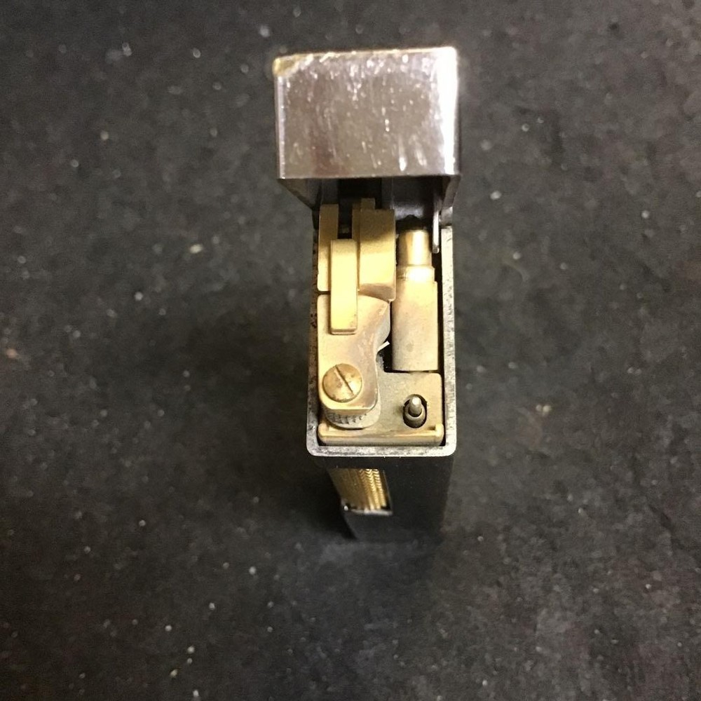 Overhauled Dunhill Rollagas lighter silver gold d mark with box