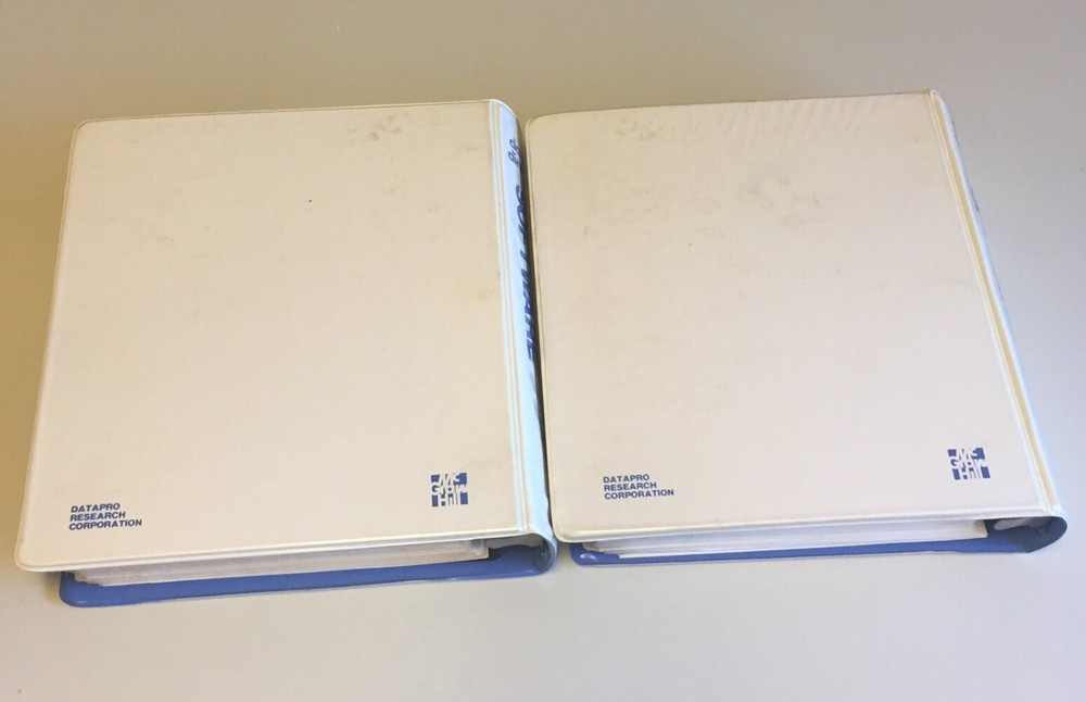 Vintage 1982 DATAPRO Directory Of Microcomputer Software Binder 1 & 2
