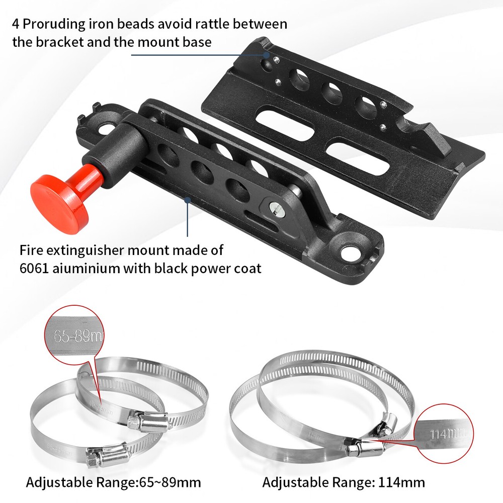Adjustable Fire Extinguisher & Seat Multi Mount Bracket For Ford Bronco 2/4D 21+