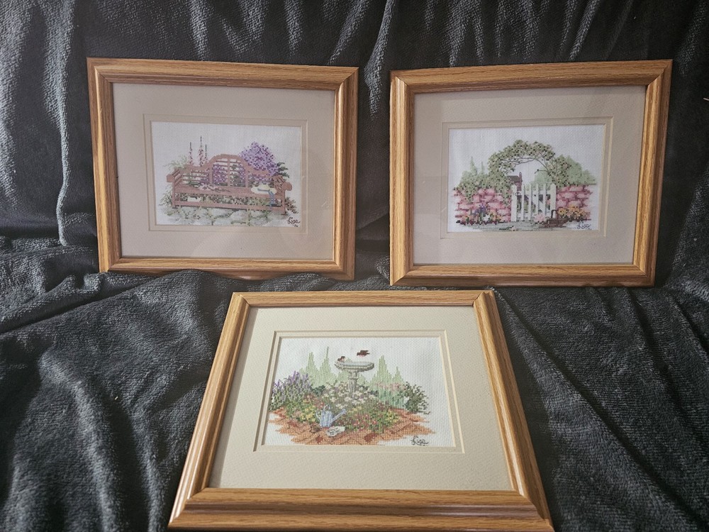 Spring Time Framed Cross Stitch 2001