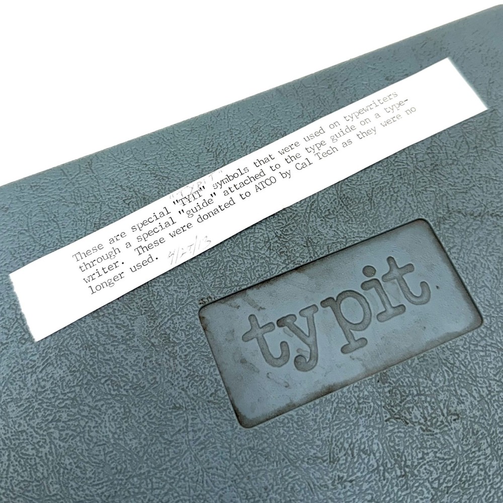 48 Typit Technical Scientific Typewriter Type Slugs w/Case Symbols Engineerings