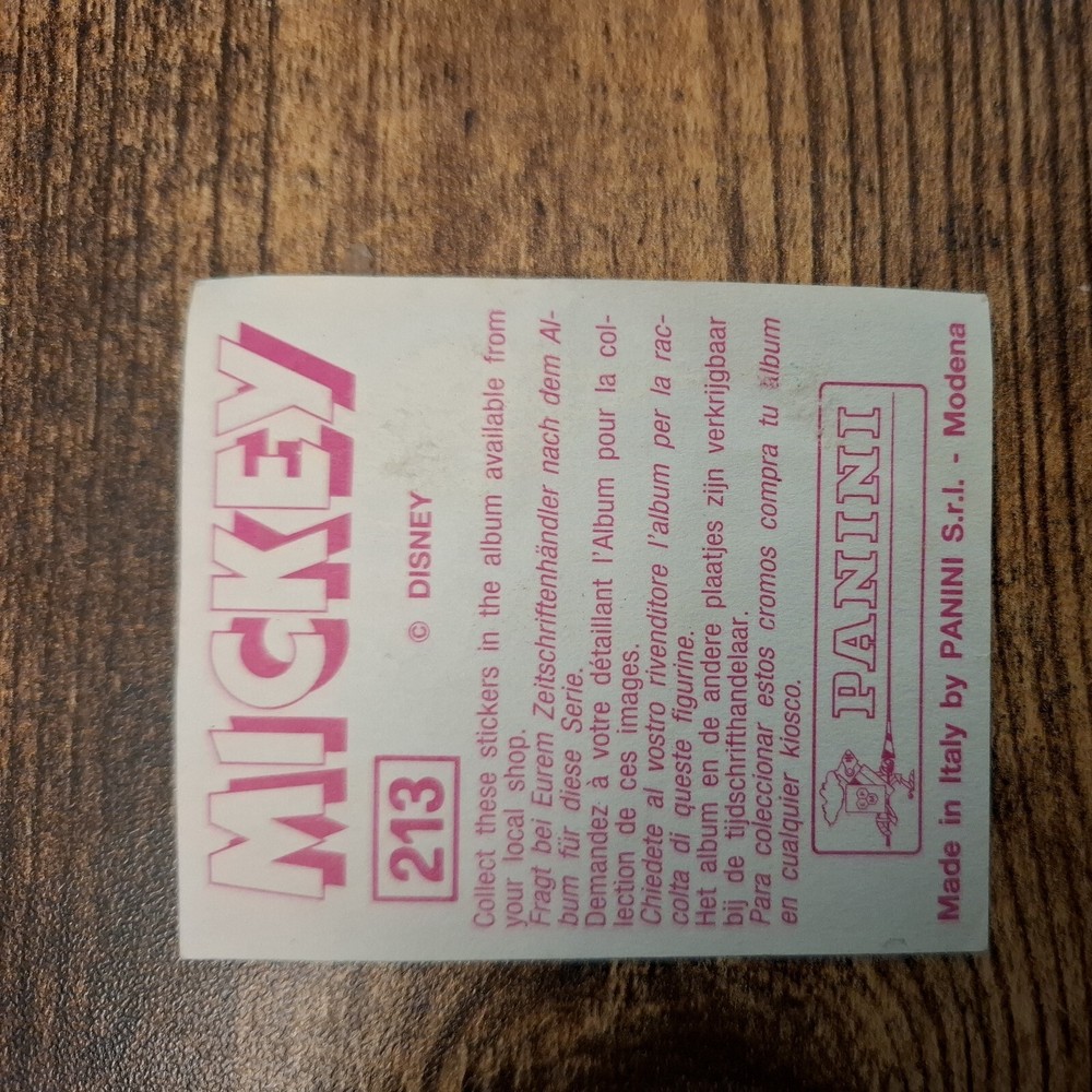 Mickey Mouse Stickers Panini Vintage