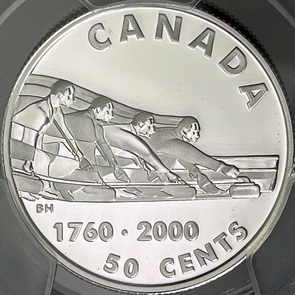 CANADA. 2000, 50 Cent, Silver - PCGS PR69 DCAM - Top Pop 🥇 Curling 🥌