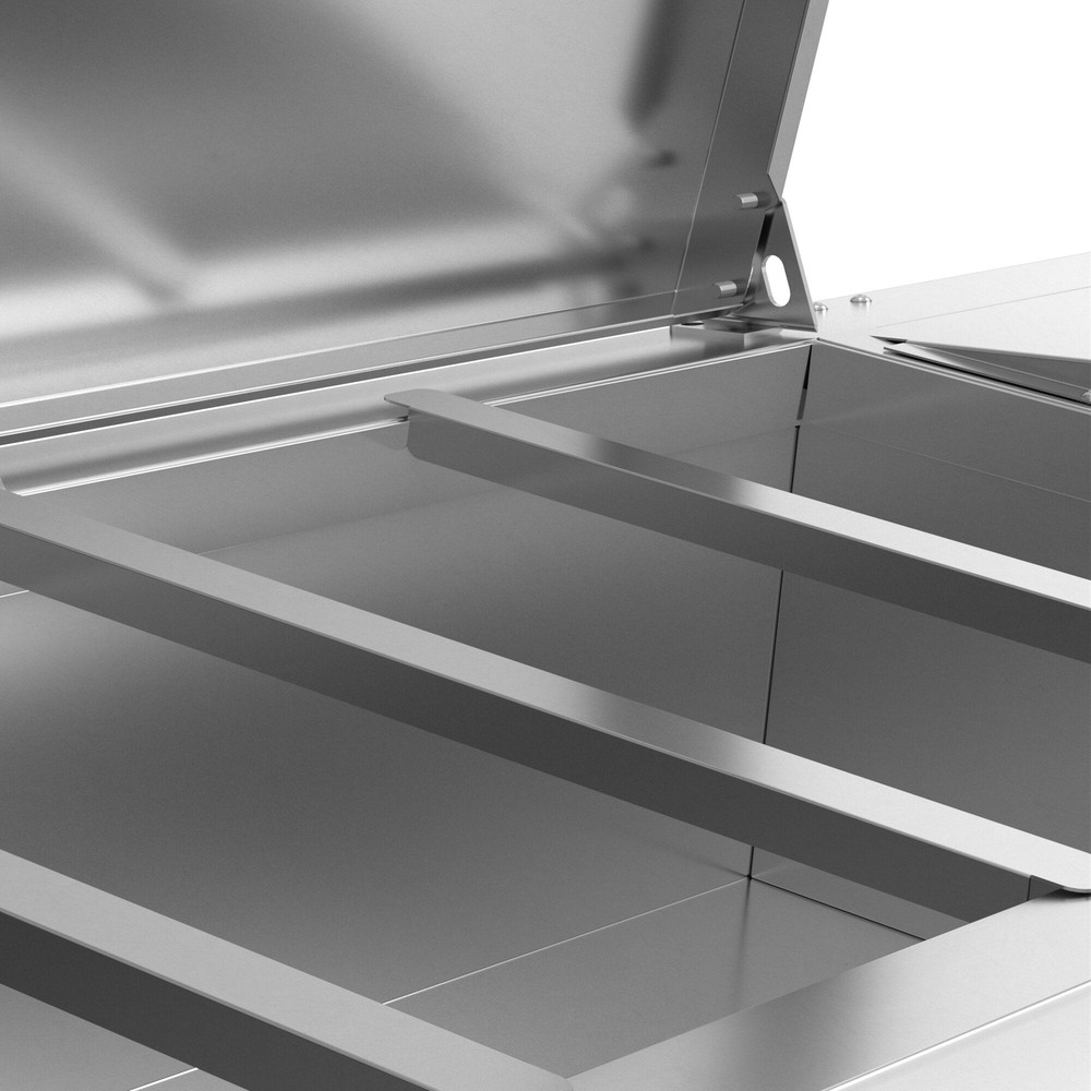 80" Countertop Refrigerated Prep Rail with Sneeze Guard