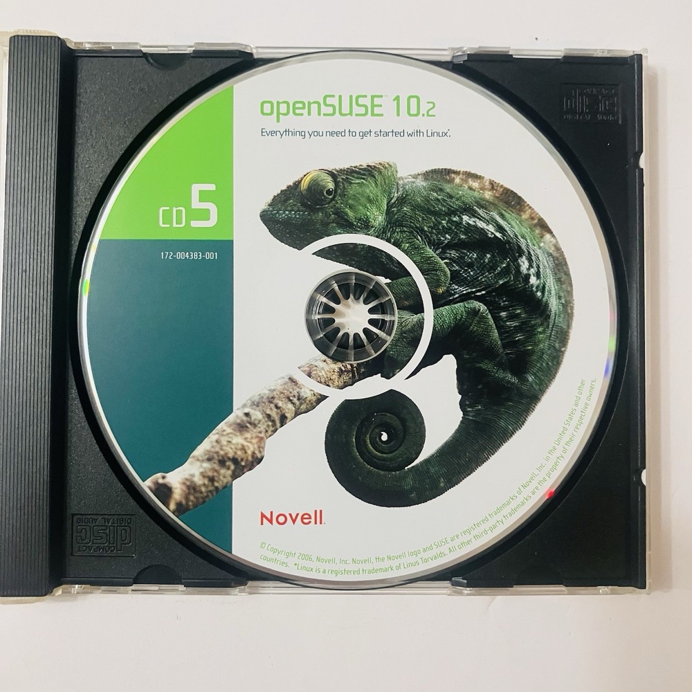 openSUSE 10.2 Linux Install Set (7-Disc Set) DVD + CDs 1–6 Novell 32/64-bit