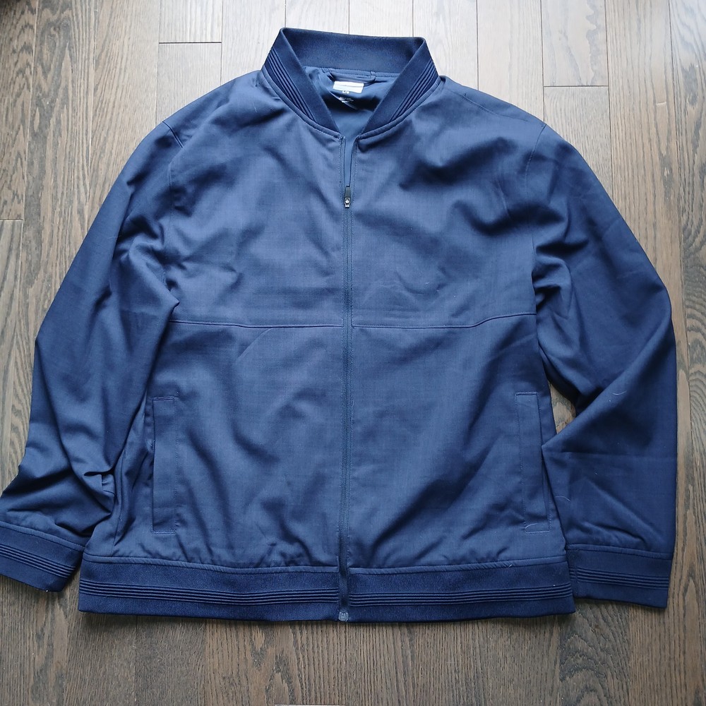 GREG NORMAN blue Golf Jacket Zipup Large Never Worn