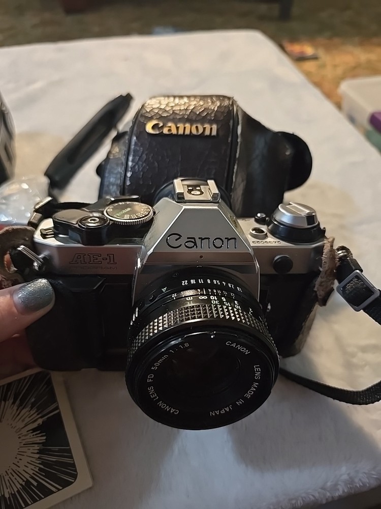 Classic Canon AE-1 Program Camera Bundle with 50mm Lens & Protective Carry Case
