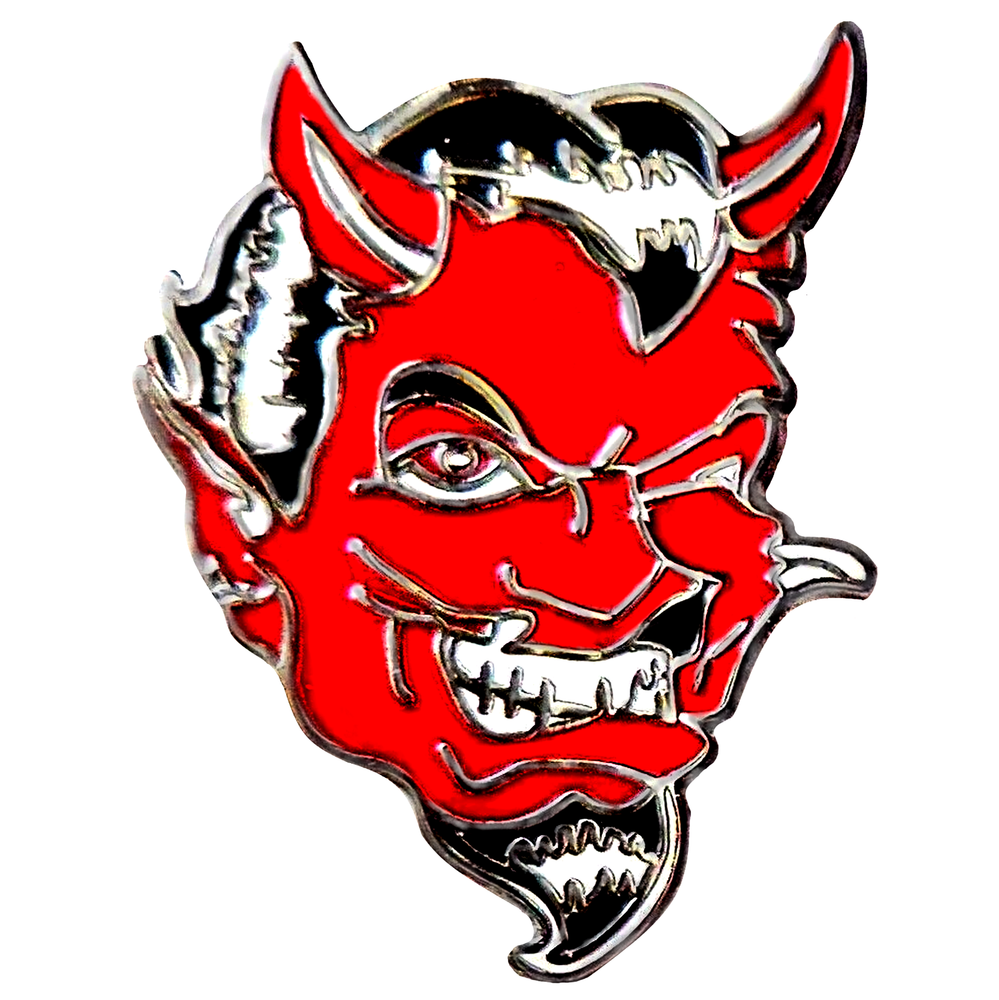 Red Devils Head Pin Badge