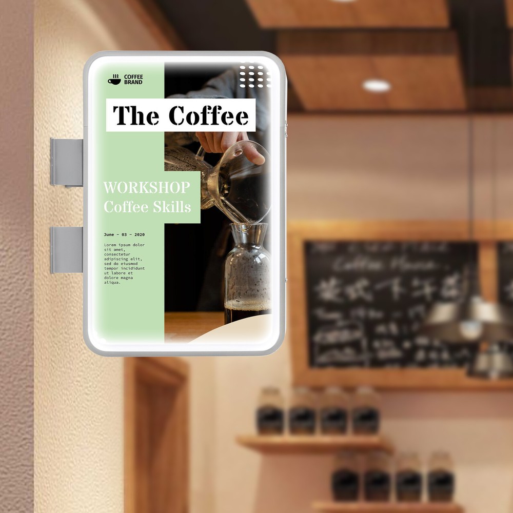 LED Rectangle Double-sided Advertising Light Box Illuminated Projecting Sign