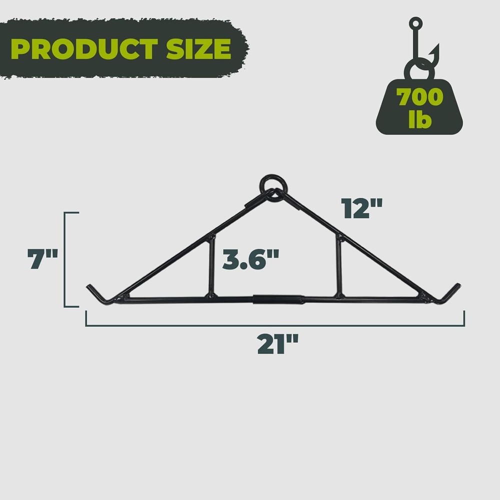 Outdoor Heavy-Duty Gambrel with Hoist - Secure Deer Hanger Solution