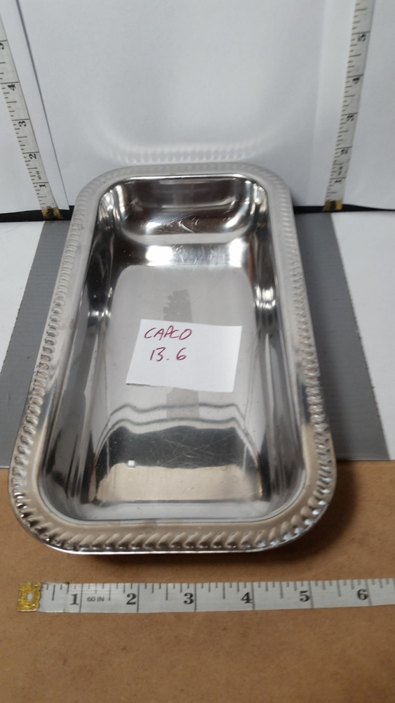 CAPCO 18/8 Stainless Japan ; Stainless Steel Rectangle Pan Embossed Rim