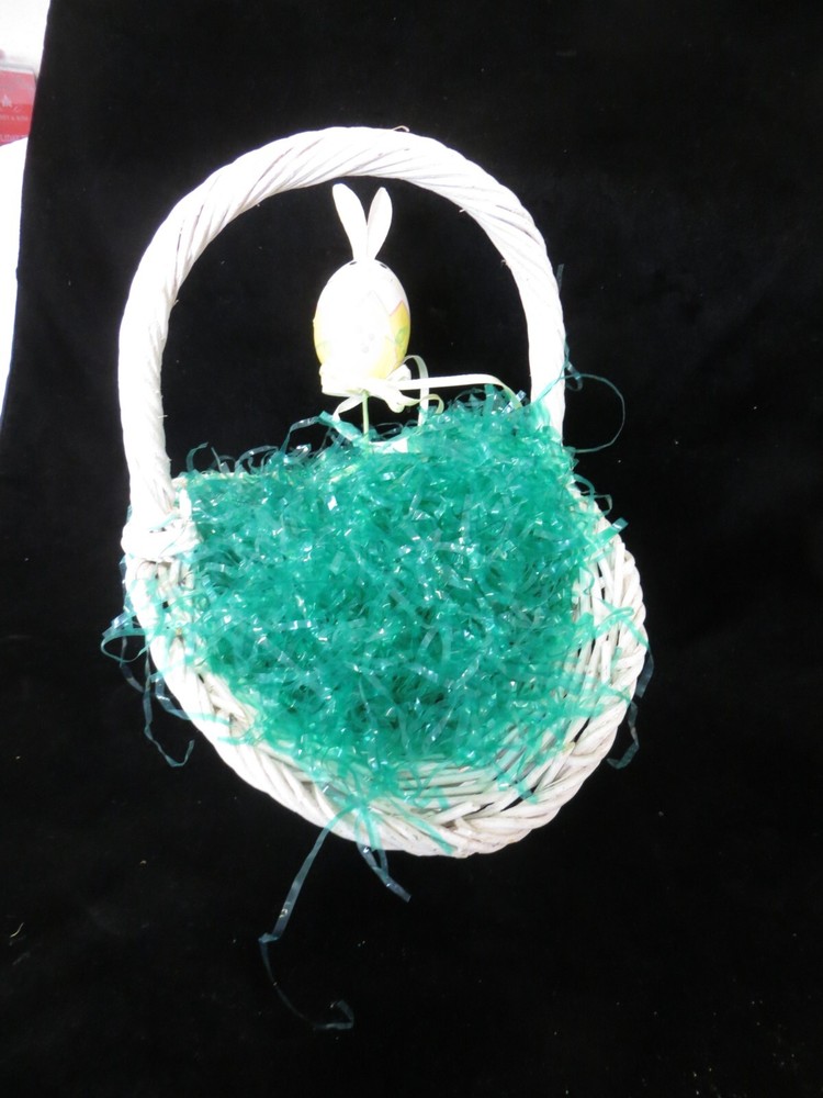 White Wicker Easter Basket