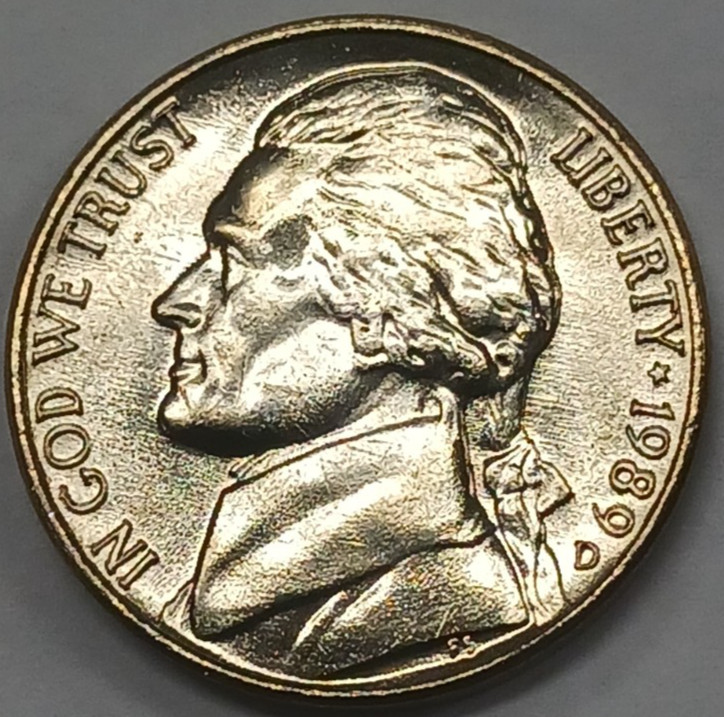 1989-D Jefferson Nickel BU Uncirculated