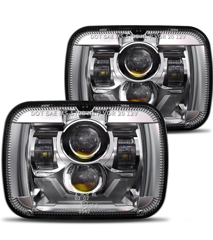 HWSTAR 2022 New 180W 1000% Bright H6054 5x7 7x6 Led Headlights JEEP XJ TJ YJ