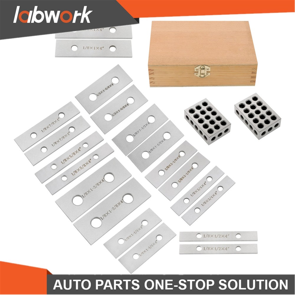 Labwork 1/8 X 4" 10 Pair Precision Parallel Set & Matched Pair of 1-2-3 Blocks
