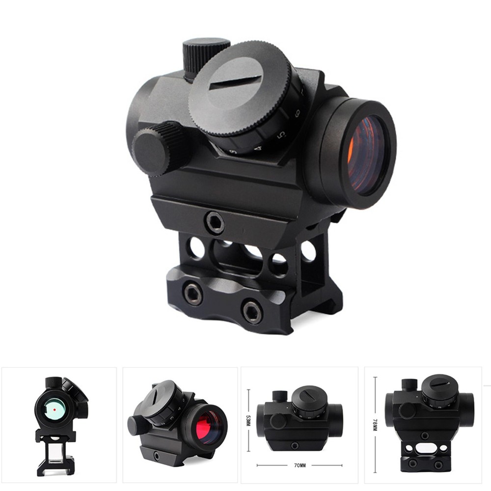Micro Red Dot Sight Scope 3 MOA 1x25mm Reflex Sight W/ 1'' Riser 20mm Rail Mount