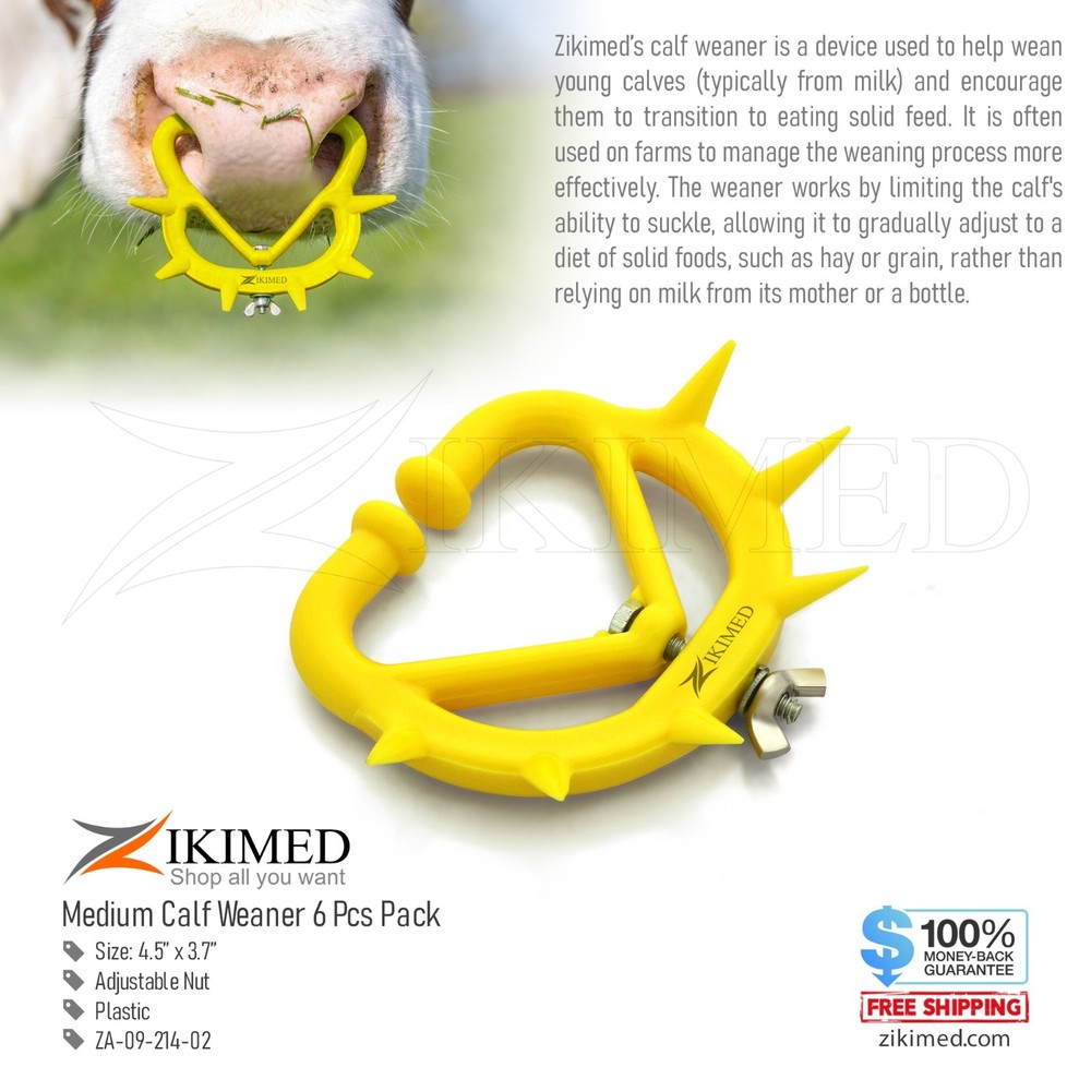 Calf Weaner Yellow Color Plastic Size Standard