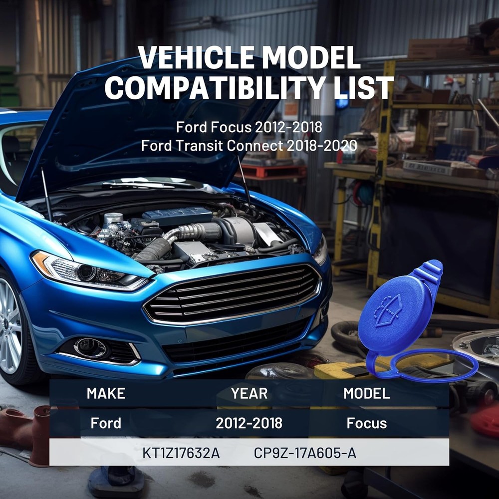 Windshield Washer Reservoir Cap Replacement for Ford Vehicles