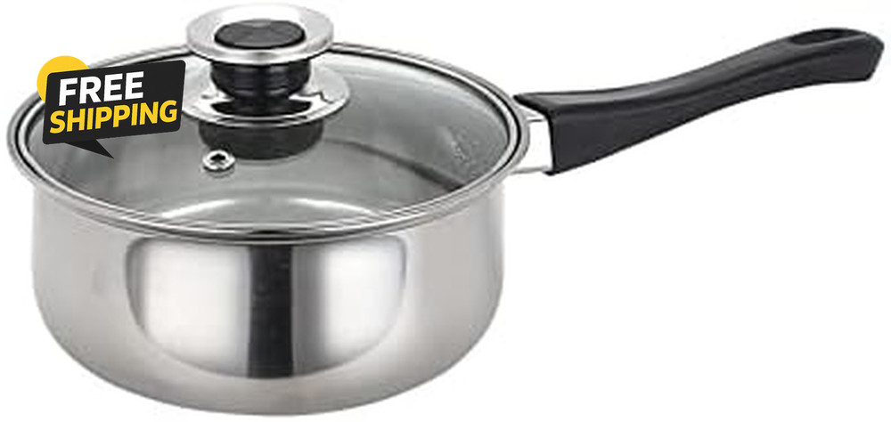 12 Piece Stainless Steel Cookware Set, Silver