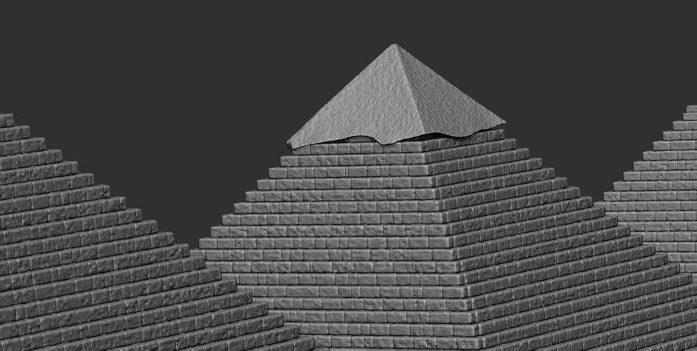 Egyptian pyramids 3d Printed -Black