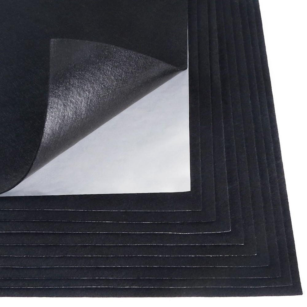 Black Self Adhesive Back Felt Sheets Fabric Sticky Back 6013