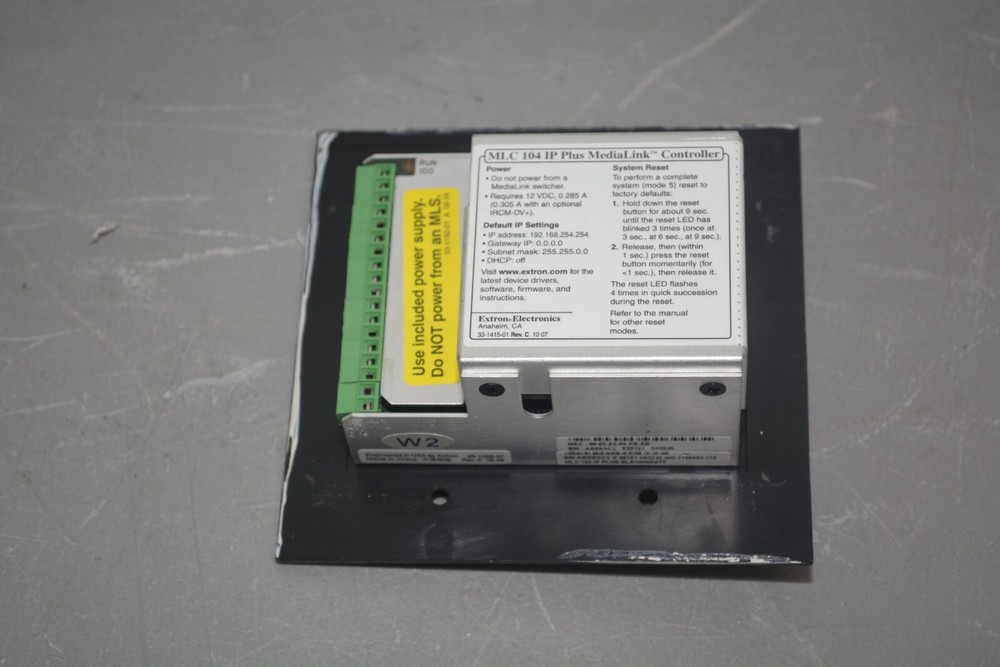 ^ Extron Electronics MLC 104 IP Plus MediaLink Button Black Controller #X1295