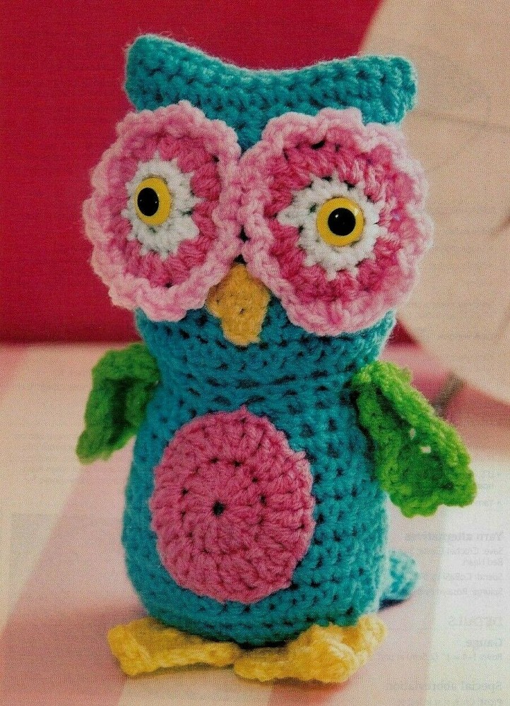 PENELOPE OWL 8" STUFF ANIMAL TOY CROCHET PATTERN INSTRUCTIONS