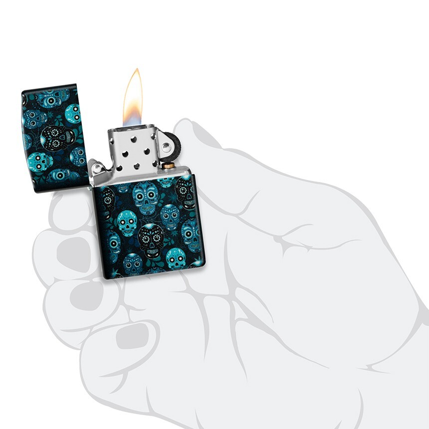 ZIPPO 46017 SUGAR SKULLS GLOW Lighter