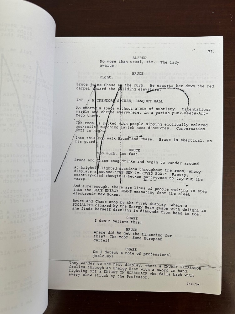 BATMAN 3 III unreleased Film Script Lee Janet Batchler Second Draft 1994 Forever