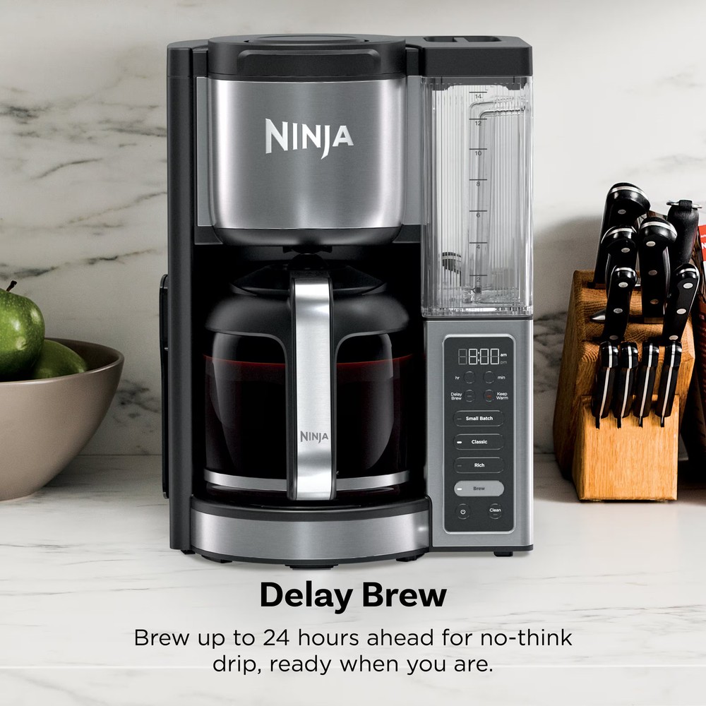 Ninja - Fresh Brew 14-Cup Programmable Coffee Maker - Stainless Steel