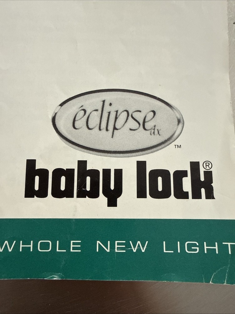 Vtg Baby Lock Eclipse BLEIDX Instruction Manual
