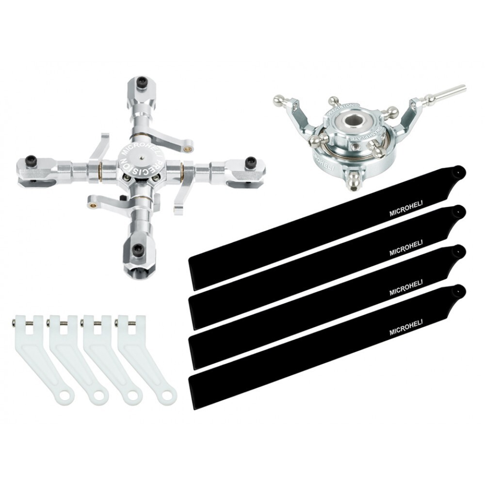 Microheli CNC Quad Carbon Plastic Blades Conversion Set - BLADE INFUSION 180
