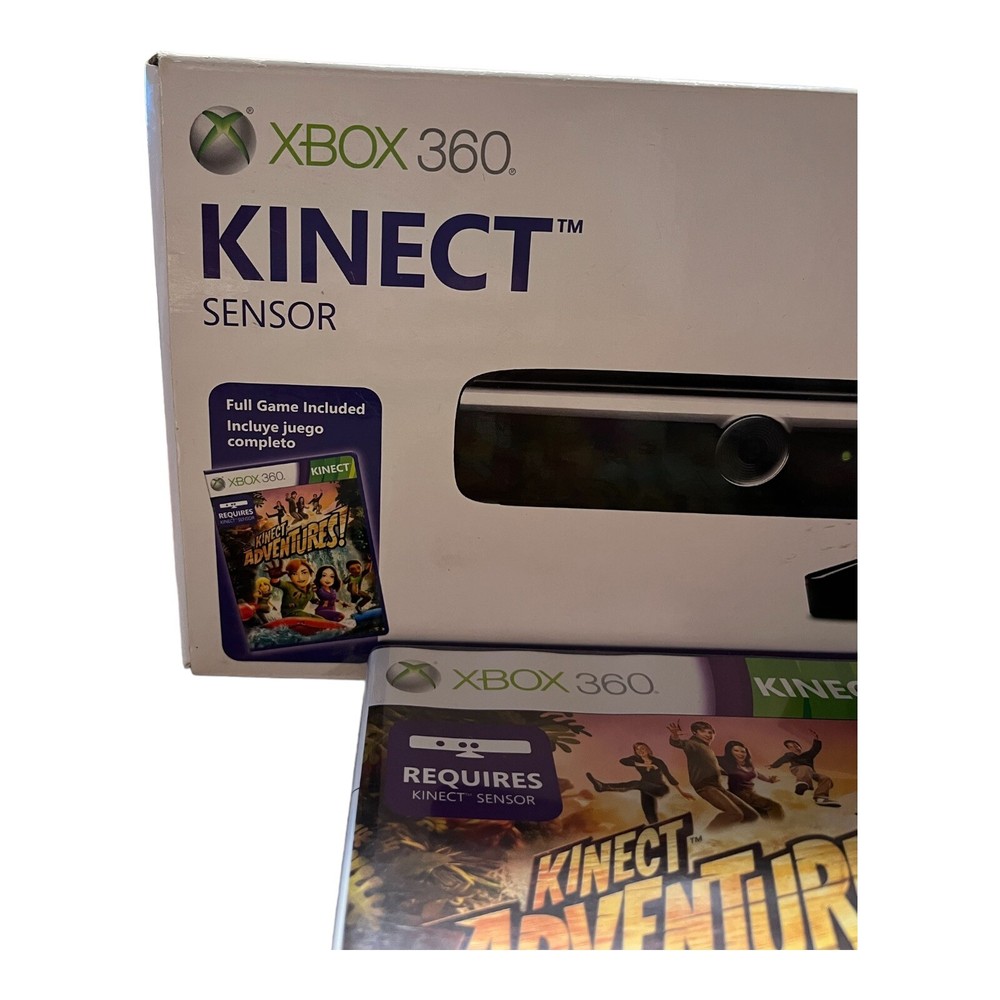 Microsoft Xbox 360 Kinect Motion Sensor Bar (Model 1414) & 2 Kinect games Bundle