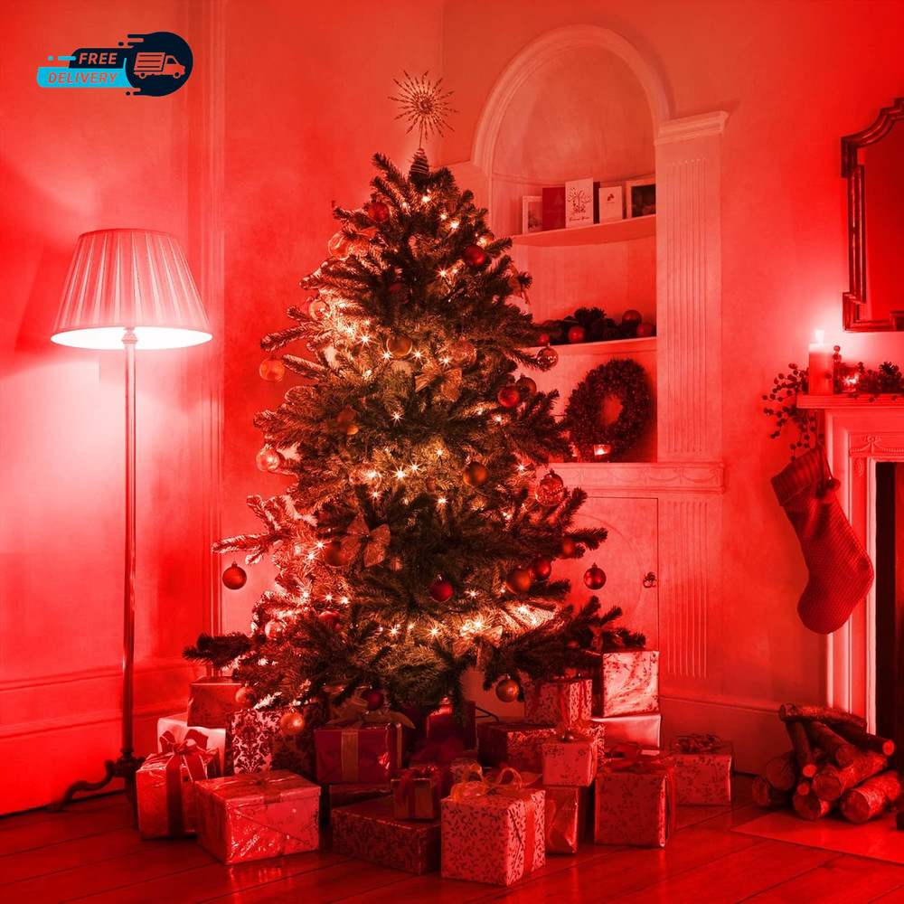 LED Red Light Bulb 60W Equivalent, A19 LED E26 Base Red Color Light Bulbs