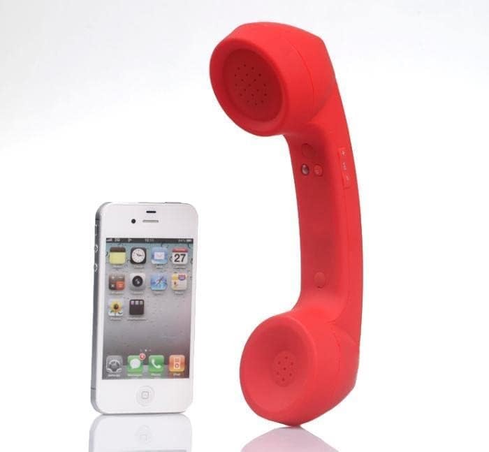 Retro Phone Handset with Wireless Bluetooth & USB Handsets Radiation Proof Red