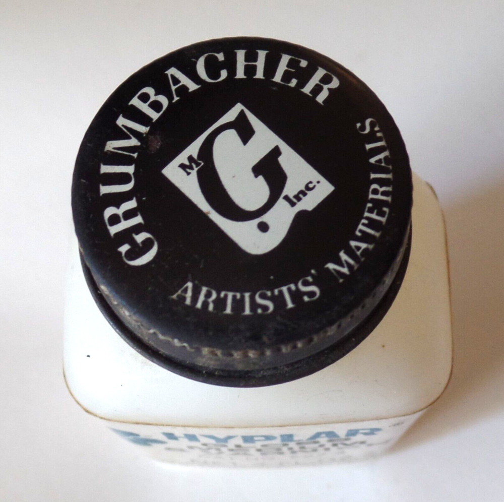 Vintage HYPLAR GLOSS MEDIUM & VARNISH Plastic Bottle & Lid