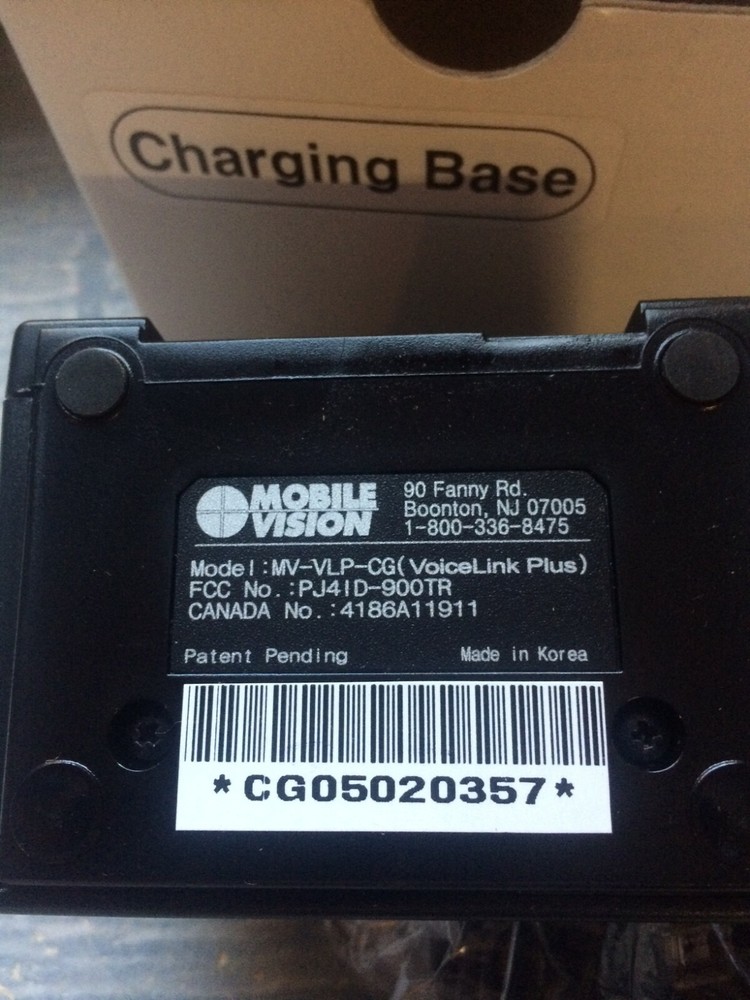 Mobile Vision MV-VLP-CG Charging Base NEW