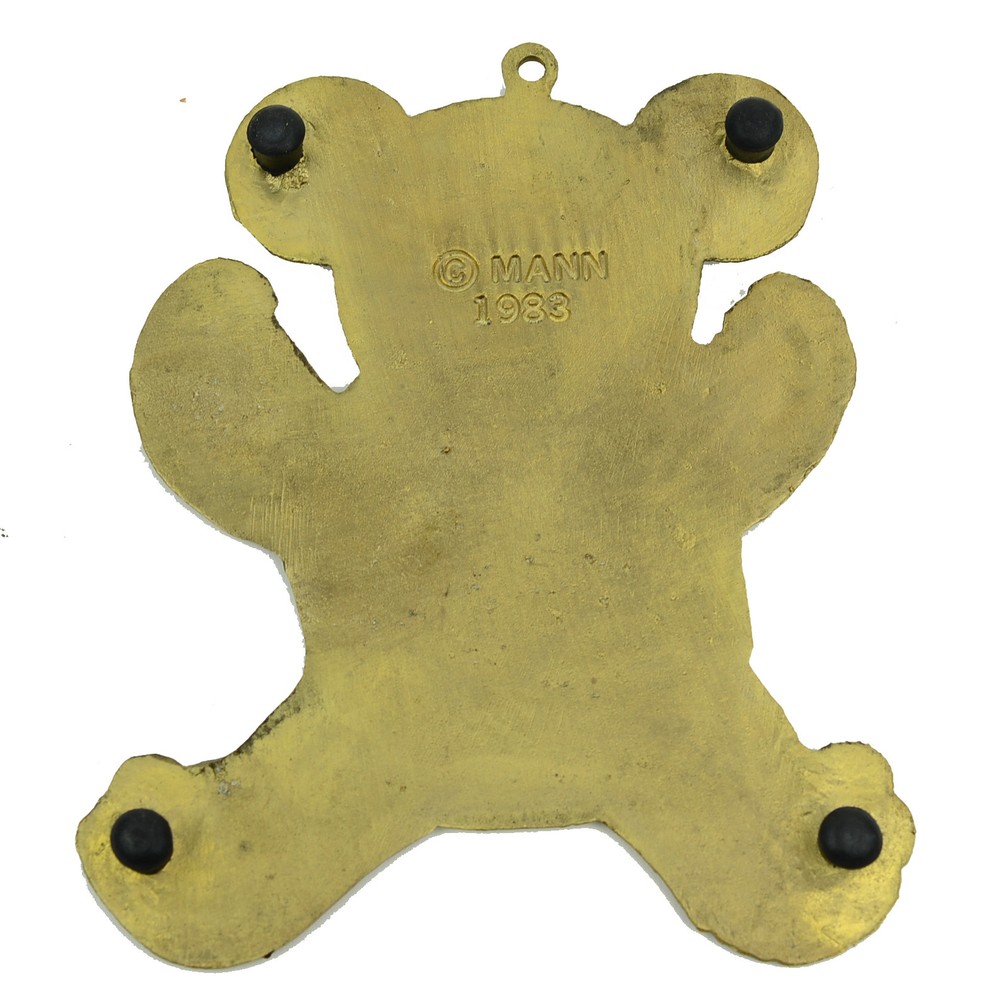 MANN brass trivet teddy bear 1983
