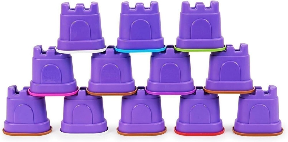 Kinetic Sand, Exclusive 12-Pack Castle Containers, Multi-Color Play Sand Bundle
