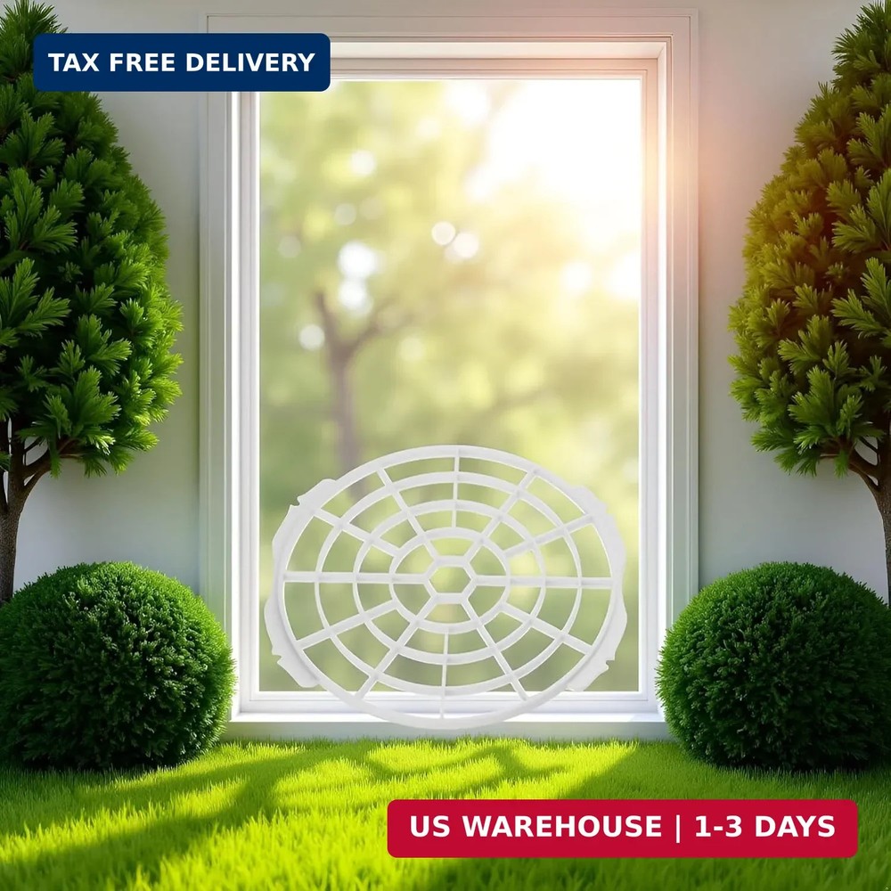 White Window Adaptor Filter Screen Window Exhaust Hose Interface for Portable Ai