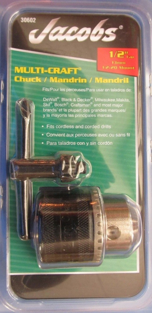 Jacobs "Multicraft" Drill Chuck  #30602  1/2"   NEW