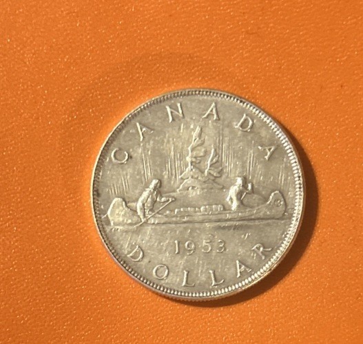 1953 Canada Silver One Dollar Coin
